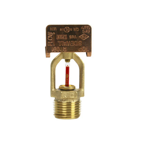 1/2 Sprinklerhode horisontal kvikk 68C, 3mm glassampull, K80 messing, HSW