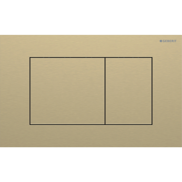 Sigma 40 betjeningsplate square, Messingfarger / Børstet, easy-to-clean-belegg