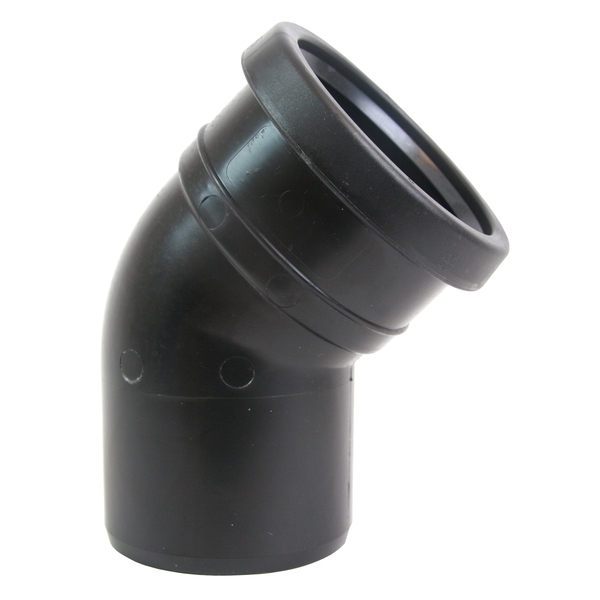 110 mm PP Nordic bend 45° kort