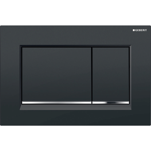 Sigma 30 betjeningsplate, dobbelskyll, sort/krom