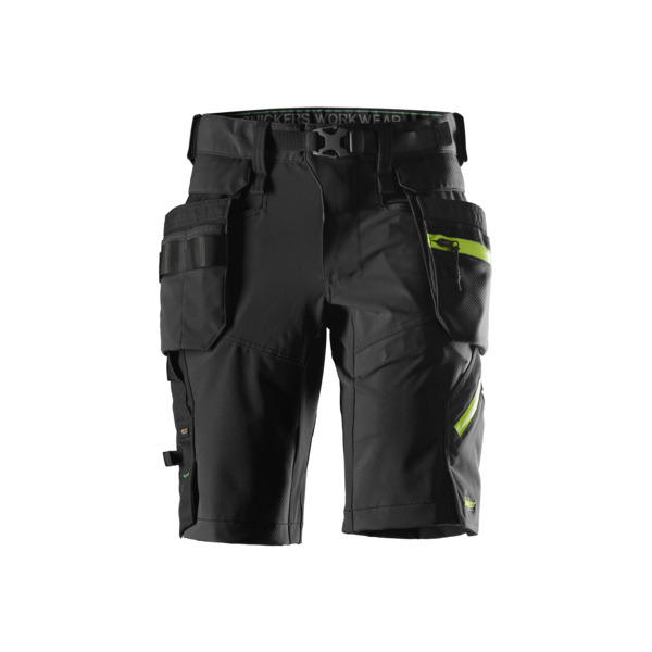 Snickers shorts 6140 sort/gul str 46
