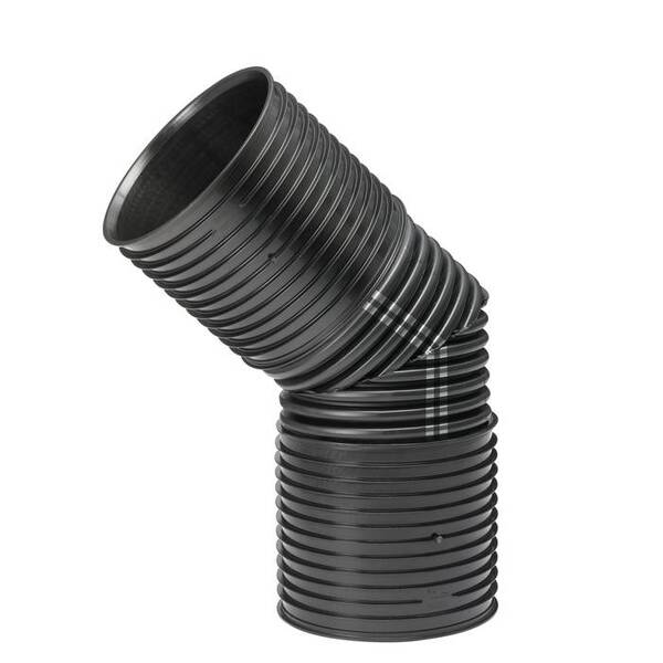 200 mm IQ bend med 2 muffer 45 grader, Eksklusiv pakning