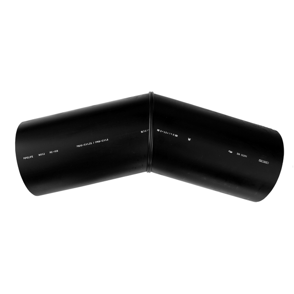 125 mm PE100 bend 30° SDR26, Segmentsveis