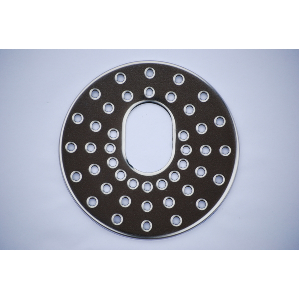 Løs rund rist for ramme 422 med uthugg, H=6 mm Ø163 mm