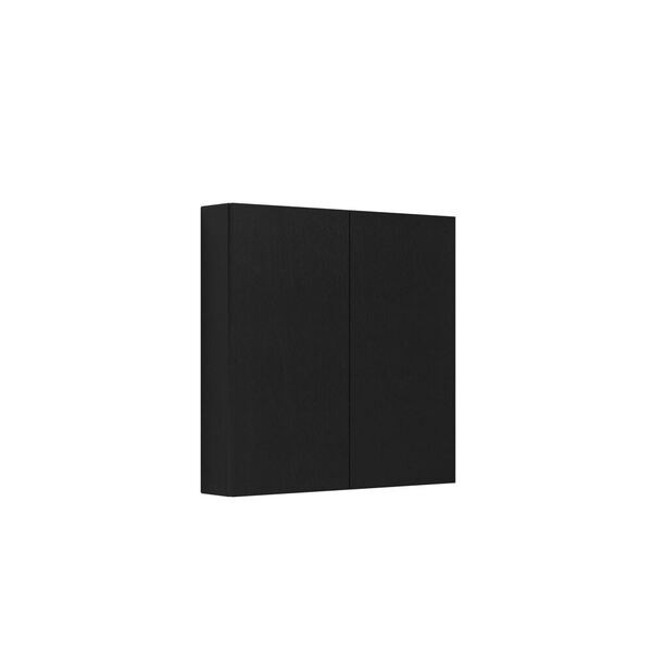 Skap m/2 dører 80x80x16, eik noir