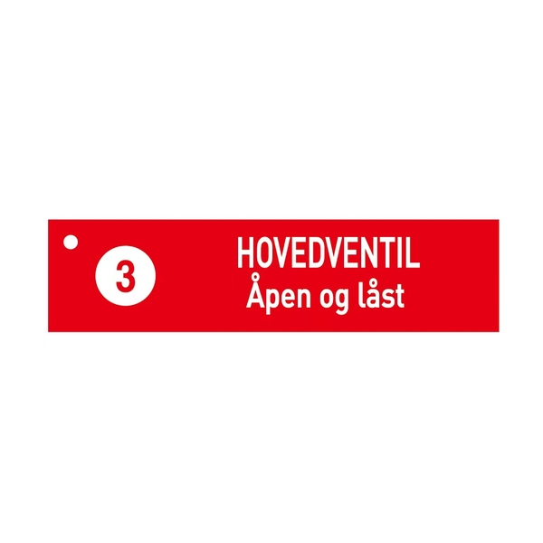 1904 Sprinklerskilt 80x20, hovedventil åpen og låst