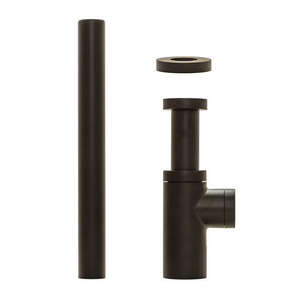 1 1/4x32mm design vannlås, rund stor, matt sort