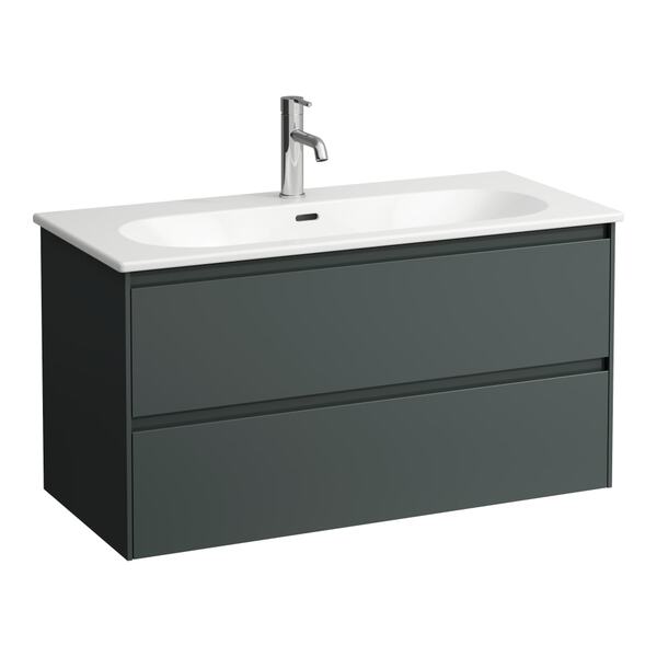 Lua møbelpakke m/2 skuffer og servant, 1000x525x455 grå