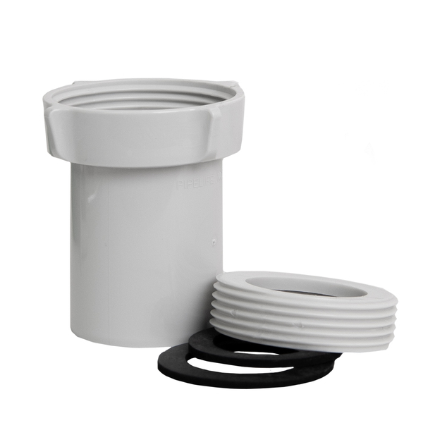 40 mm Smartline overgang PP, med 1 1/2"-1 1/4" gjenger og hettemutter