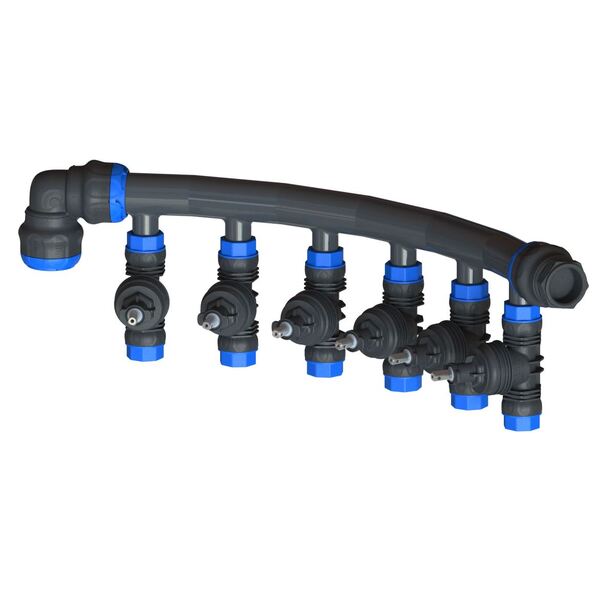 63x40 Eco Line manifold 6 kraner, for kummer PN16