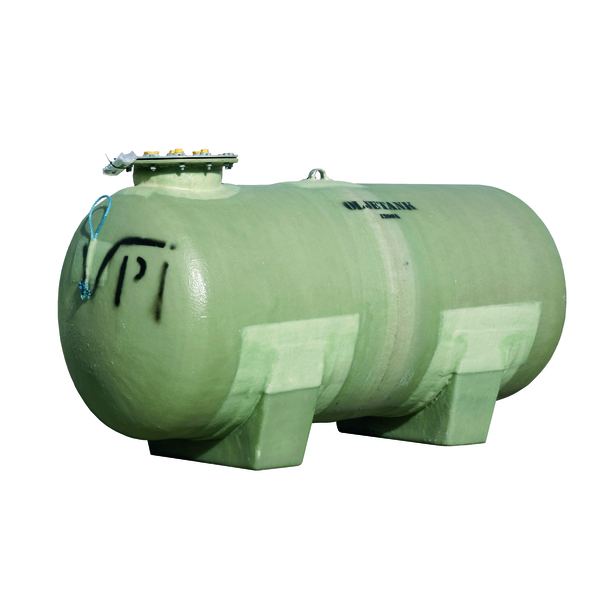 800 ltr olje-og dieseltank, frittstående m/fastmonterte vugger
