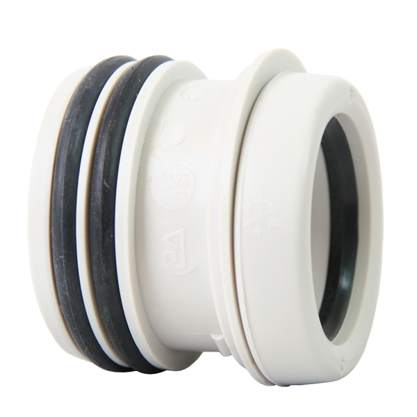 75 mm x 50 mm PP universalovergang, hvit