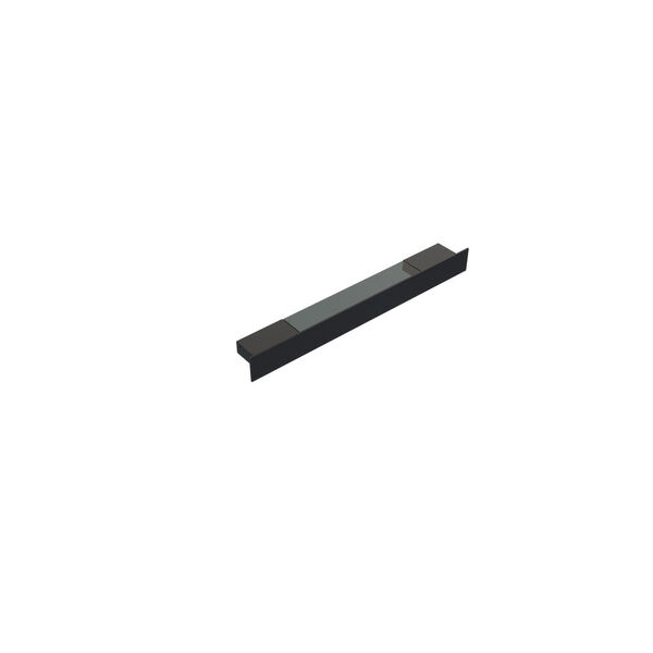 Illumi hylle m/stikkontakt E USB stik(2), lysstyring 80 cm sort matt