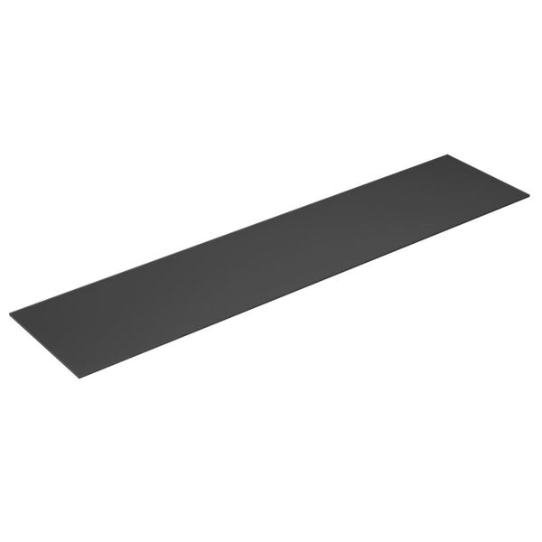 Benkeplate Form 220-232x50, mørk grå
