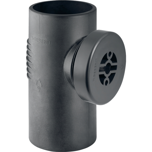 75 mm Silent-db20 stakeluke 90, m/rund serviceåpning