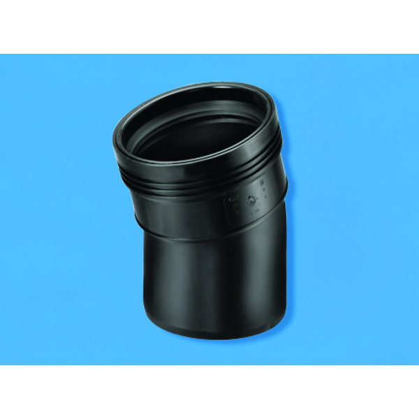 75 mm Wafix bend 15° PP, sort