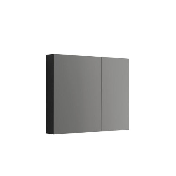 Speilskap Primo m/lysstyring, m/2 dørere 80x100x15 noir