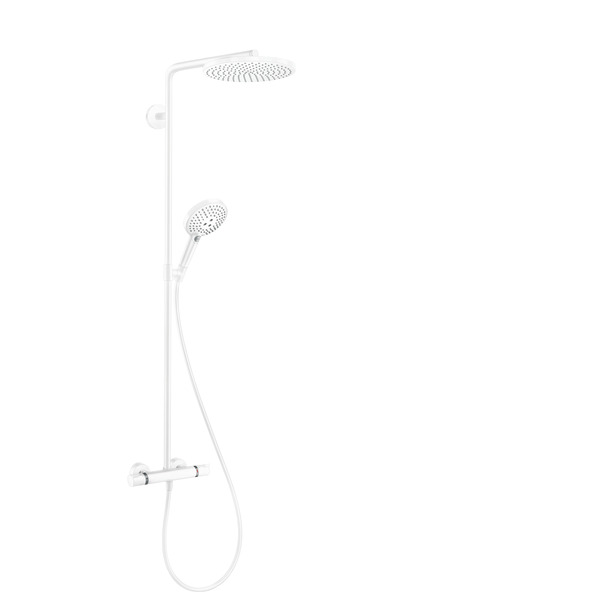 Raindance Select S Showerpipe 240, m/termostat, matt hvit