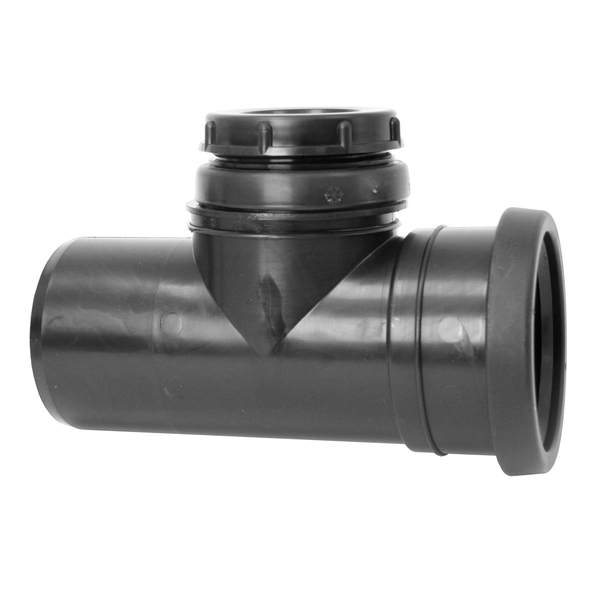 90 mm PP stakerør med lokk, sort