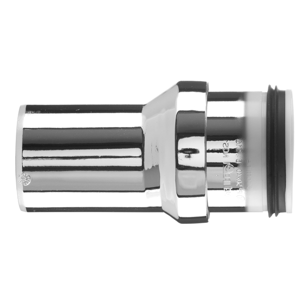 50 mm x 40 mm Smartline overgang PP, med skjøtenippel-spissende, krom