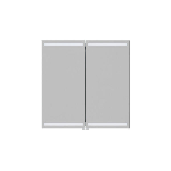 Speilskap Level m/2 dører lys/lysstyring, 80x80 cm lys eik