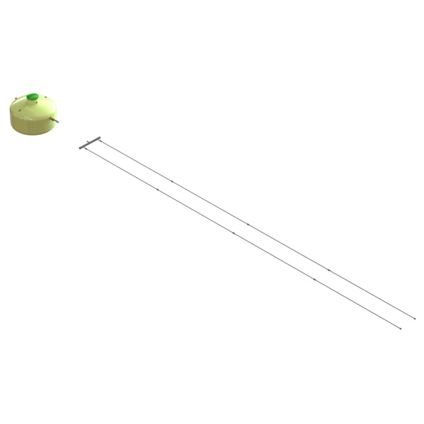 Trykkinfiltrasjonsanlegg komplett 1/5PE, m/4 m3 slamavskiller m/int. støtbelaster