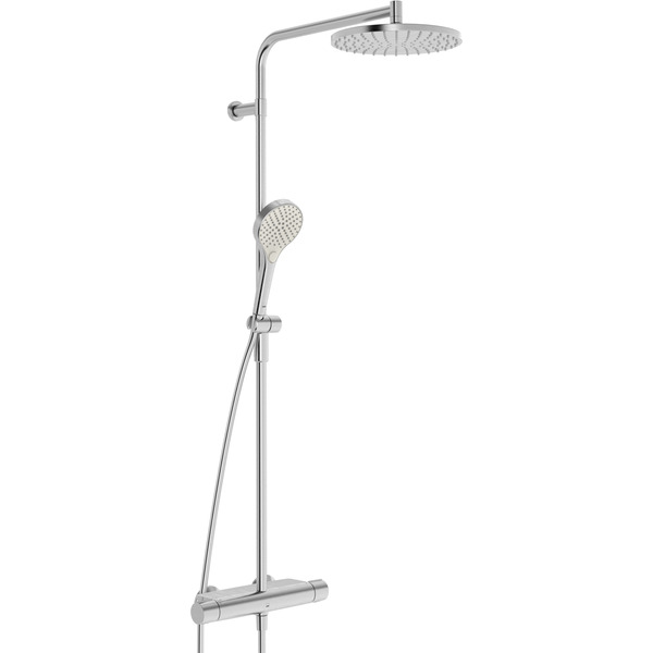 Optima Style termostat dusjbatteri, m/Rainshower, børstet stål